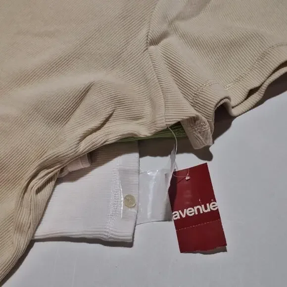 NWT Set of 3 Avenue Henley Shirts Women's 3X 22/24 Classic Basic Staple Normcore - Picture 4 of 6